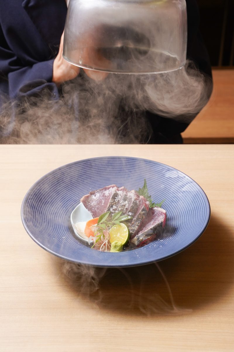 さざ波_鰹の塩たたき瞬間燻製