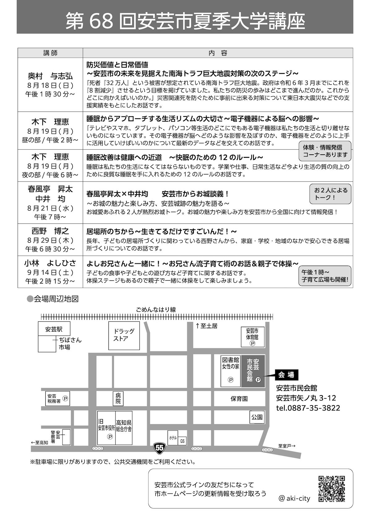 第68回安芸市夏季大学講座-2